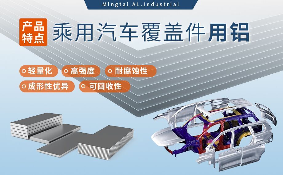 乘用汽車覆蓋件用鋁5系（5052/5182）6系（6016/6111）鋁合金 輕量化、高強(qiáng)度、高成型性