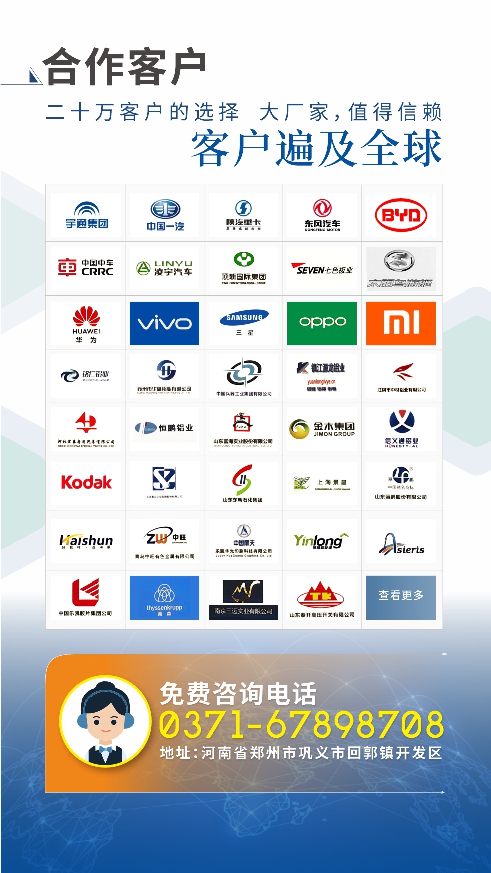 合作客戶 ：二十萬(wàn)客戶的選擇   大廠家，值得信賴(lài)
